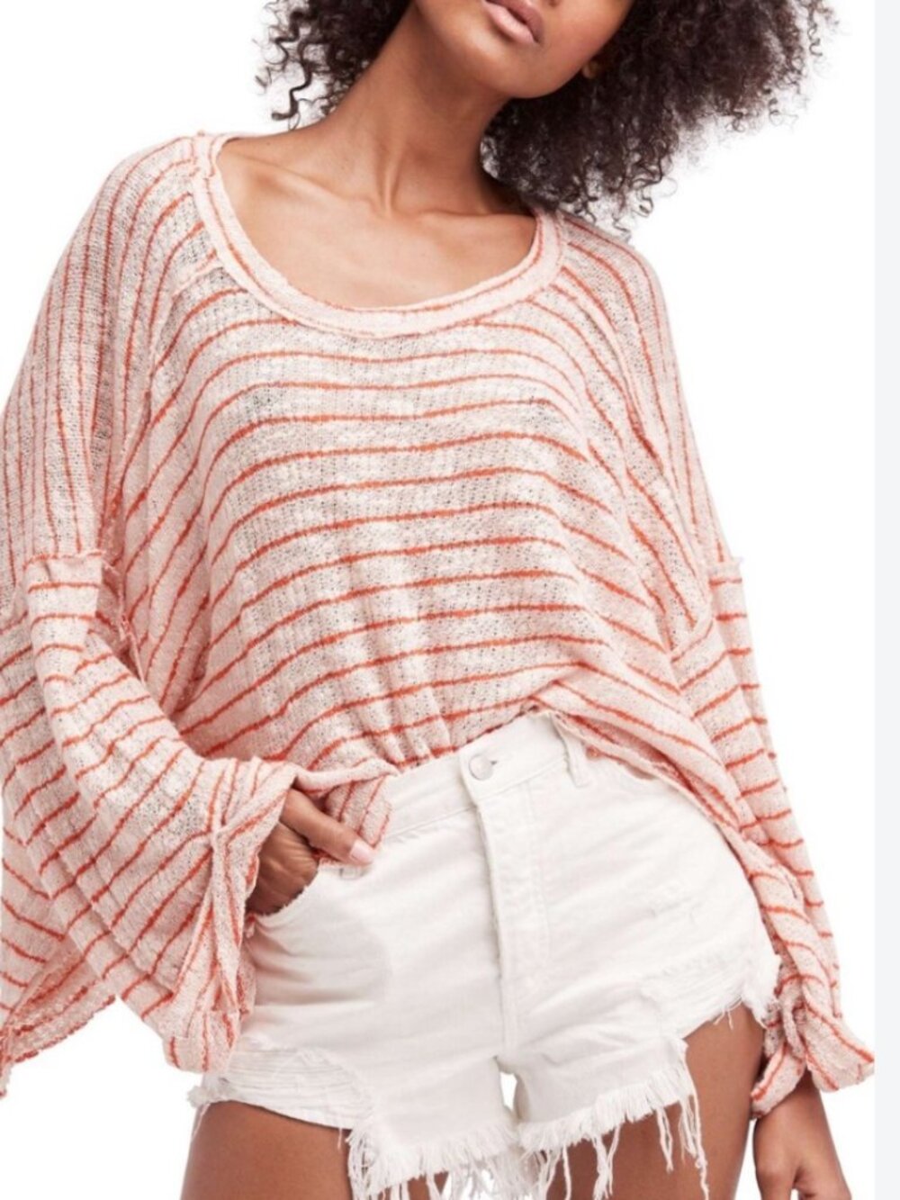 Free People Island Girl Beach Hacci Top